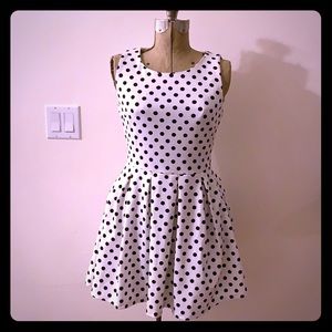 Black and white polka dot dress